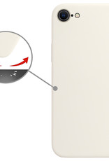 Nomfy Hoesje Geschikt voor iPhone SE 2022 Hoesje Siliconen Cover Case - Hoes Geschikt voor iPhone SE (2022) Hoes Back Case - 2-PACK - Wit