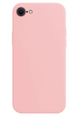 Nomfy Hoesje Geschikt voor iPhone SE 2022 Hoesje Siliconen Cover Case - Hoes Geschikt voor iPhone SE (2022) Hoes Back Case - 2-PACK - Lichtroze