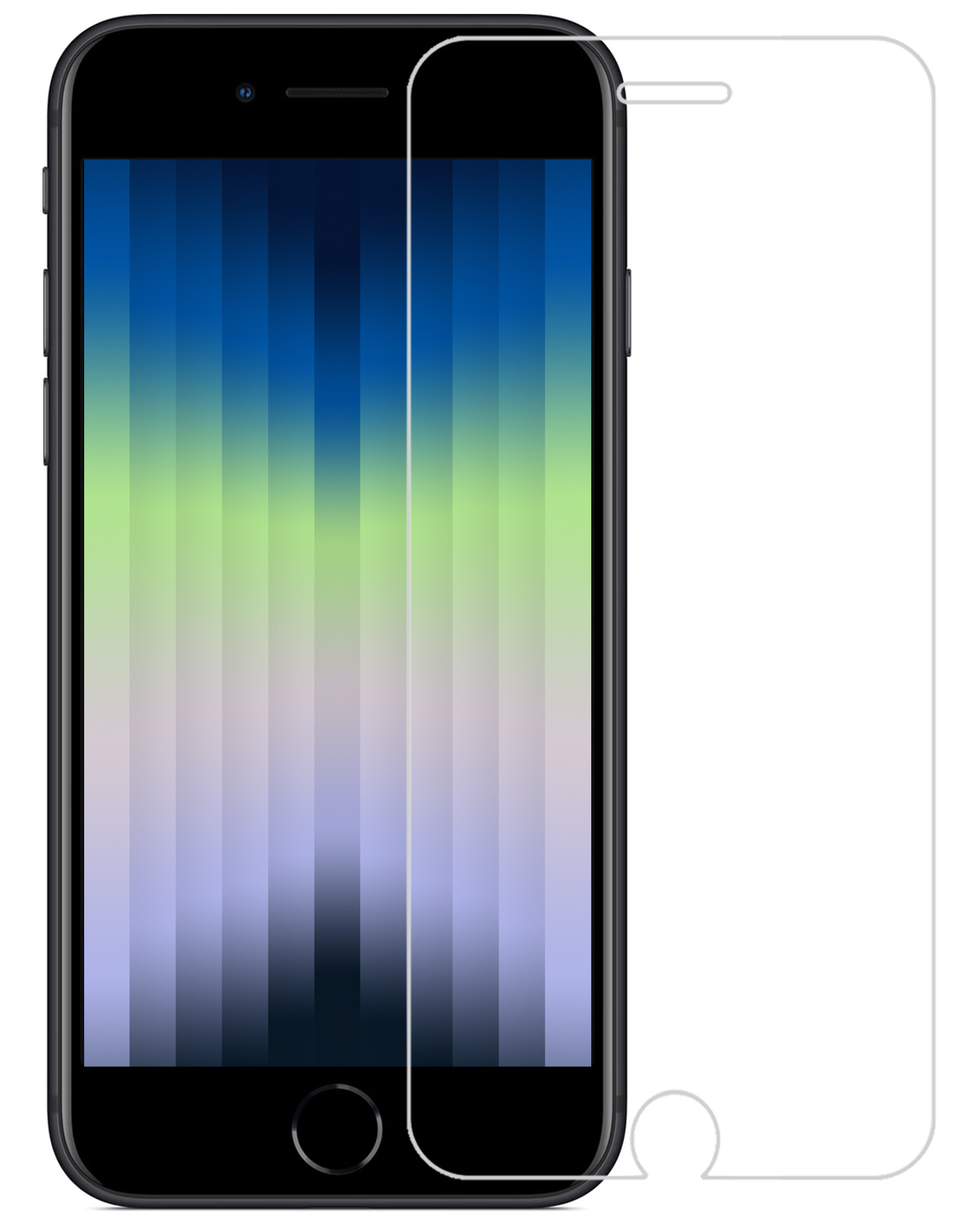 Nomfy Screenprotector Geschikt voor iPhone SE 2022 Screenprotector Bescherm Glas Tempered Glass - Screenprotector Geschikt voor iPhone SE (2022) Screen Protector