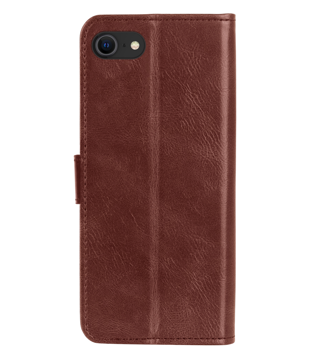 BASEY. Hoes Geschikt voor iPhone SE 2022 Hoesje Bookcase Hoes Flip Case Book Cover - Hoesje Geschikt voor iPhone SE (2022) Hoes Book Case Hoesje - Bruin