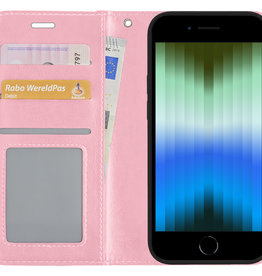 BASEY. BASEY. iPhone SE 2022 Hoesje Bookcase - Lichtroze