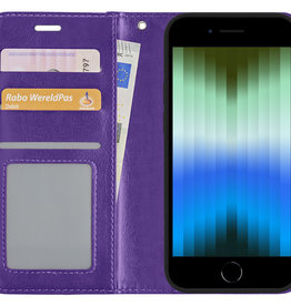 BASEY. BASEY. iPhone SE 2022 Hoesje Bookcase - Paars