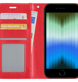 BASEY. BASEY. iPhone SE 2022 Hoesje Bookcase - Rood