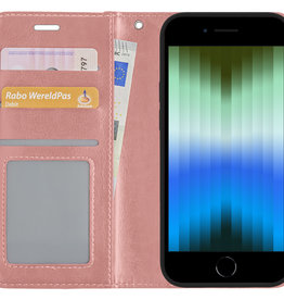 BASEY. BASEY. iPhone SE 2022 Hoesje Bookcase - Rose Goud