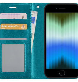 BASEY. BASEY. iPhone SE 2022 Hoesje Bookcase - Turquoise