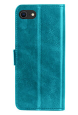BASEY. Hoes Geschikt voor iPhone SE 2022 Hoesje Bookcase Hoes Flip Case Book Cover - Hoesje Geschikt voor iPhone SE (2022) Hoes Book Case Hoesje - Turquoise