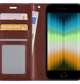 NoXx NoXx iPhone SE 2022 Hoesje Bookcase - Bruin