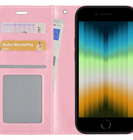 NoXx NoXx iPhone SE 2022 Hoesje Bookcase - Lichtroze