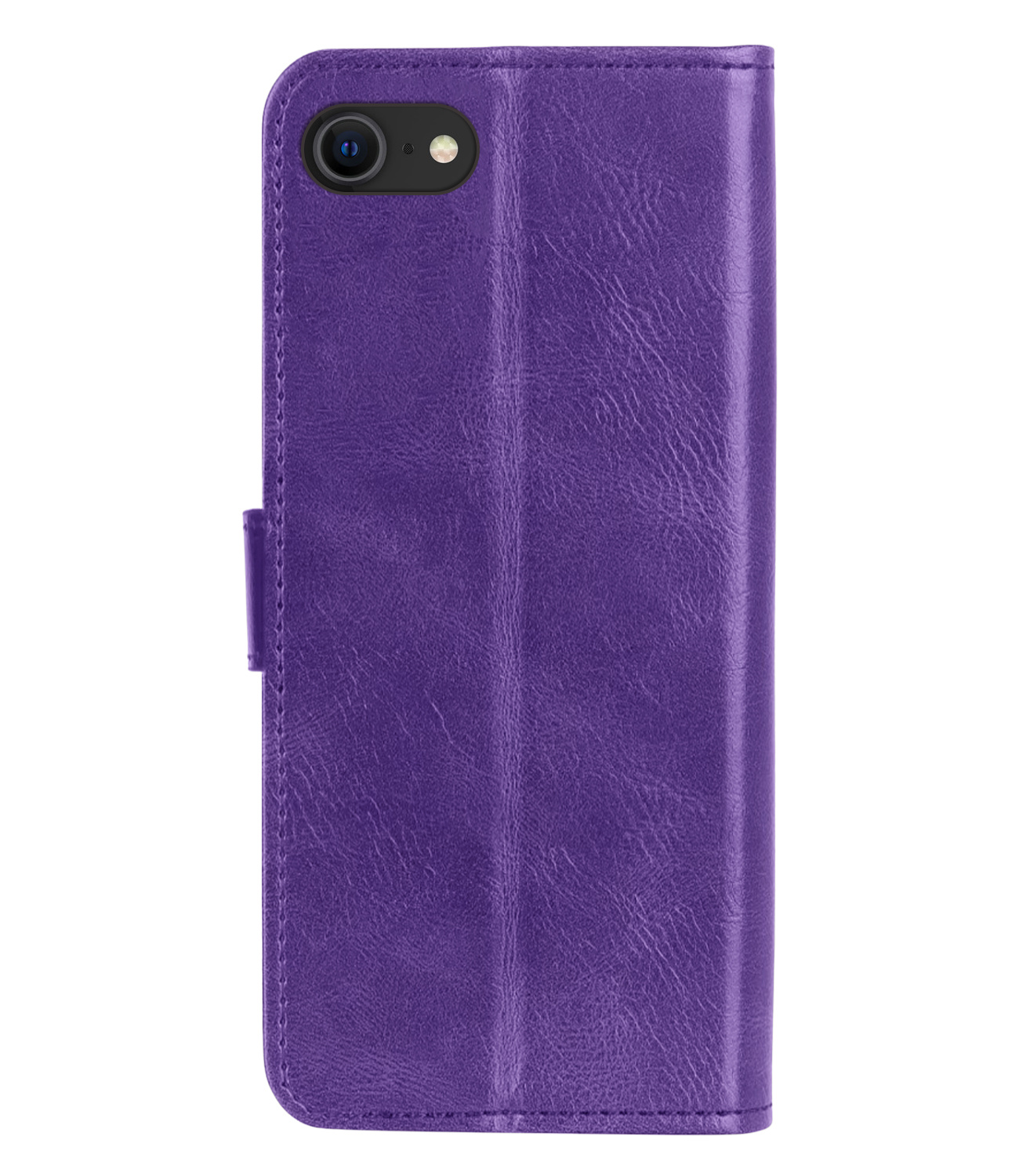 NoXx Hoes Geschikt voor iPhone SE 2022 Hoesje Book Case Hoes Flip Cover Wallet Bookcase - Paars