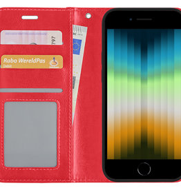 NoXx NoXx iPhone SE 2022 Hoesje Bookcase - Rood