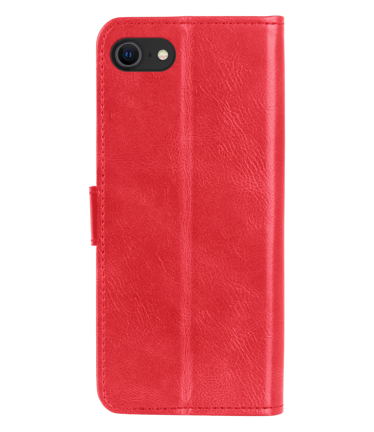 NoXx Hoes Geschikt voor iPhone SE 2022 Hoesje Book Case Hoes Flip Cover Wallet Bookcase - Rood