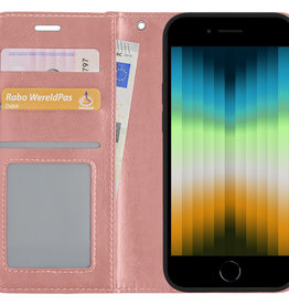 NoXx NoXx iPhone SE 2022 Hoesje Bookcase - Rose Goud