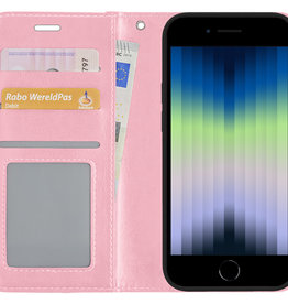 Nomfy Nomfy iPhone SE 2022 Hoesje Bookcase - Lichtroze