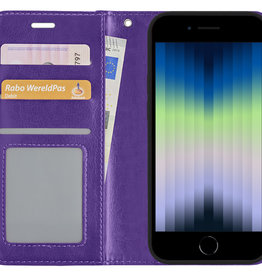 Nomfy Nomfy iPhone SE 2022 Hoesje Bookcase - Paars