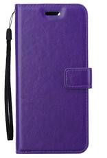 Nomfy Hoesje Geschikt voor iPhone SE 2022 Hoes Bookcase Flipcase Book Cover - Hoes Geschikt voor iPhone SE (2022) Hoesje Book Case - Paars