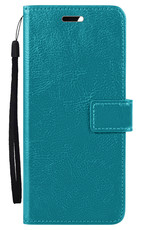 Nomfy Hoesje Geschikt voor iPhone SE 2022 Hoes Bookcase Flipcase Book Cover - Hoes Geschikt voor iPhone SE (2022) Hoesje Book Case - Turquoise