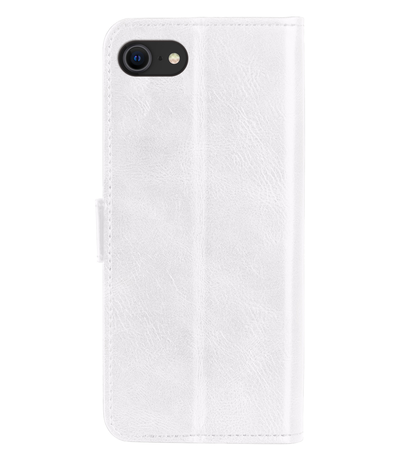 Nomfy Hoesje Geschikt voor iPhone SE 2022 Hoes Bookcase Flipcase Book Cover - Hoes Geschikt voor iPhone SE (2022) Hoesje Book Case - Wit