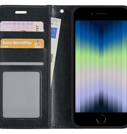 Nomfy Nomfy iPhone SE 2022 Hoesje Bookcase - Zwart