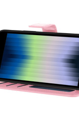 Nomfy Hoesje Geschikt voor iPhone SE 2022 Hoes Bookcase Flipcase Book Cover Met Screenprotector - Hoes Geschikt voor iPhone SE (2022) Hoesje Book Case - Lichtroze