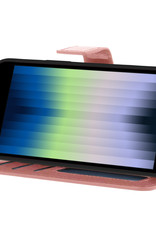 Nomfy Hoesje Geschikt voor iPhone SE 2022 Hoes Bookcase Flipcase Book Cover Met Screenprotector - Hoes Geschikt voor iPhone SE (2022) Hoesje Book Case - Rosé goud