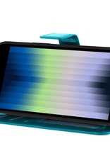 Nomfy Hoesje Geschikt voor iPhone SE 2022 Hoes Bookcase Flipcase Book Cover Met Screenprotector - Hoes Geschikt voor iPhone SE (2022) Hoesje Book Case - Turquoise