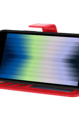 Nomfy Hoesje Geschikt voor iPhone SE 2022 Hoes Bookcase Flipcase Book Cover Met 2x Screenprotector - Hoes Geschikt voor iPhone SE (2022) Hoesje Book Case - Rood