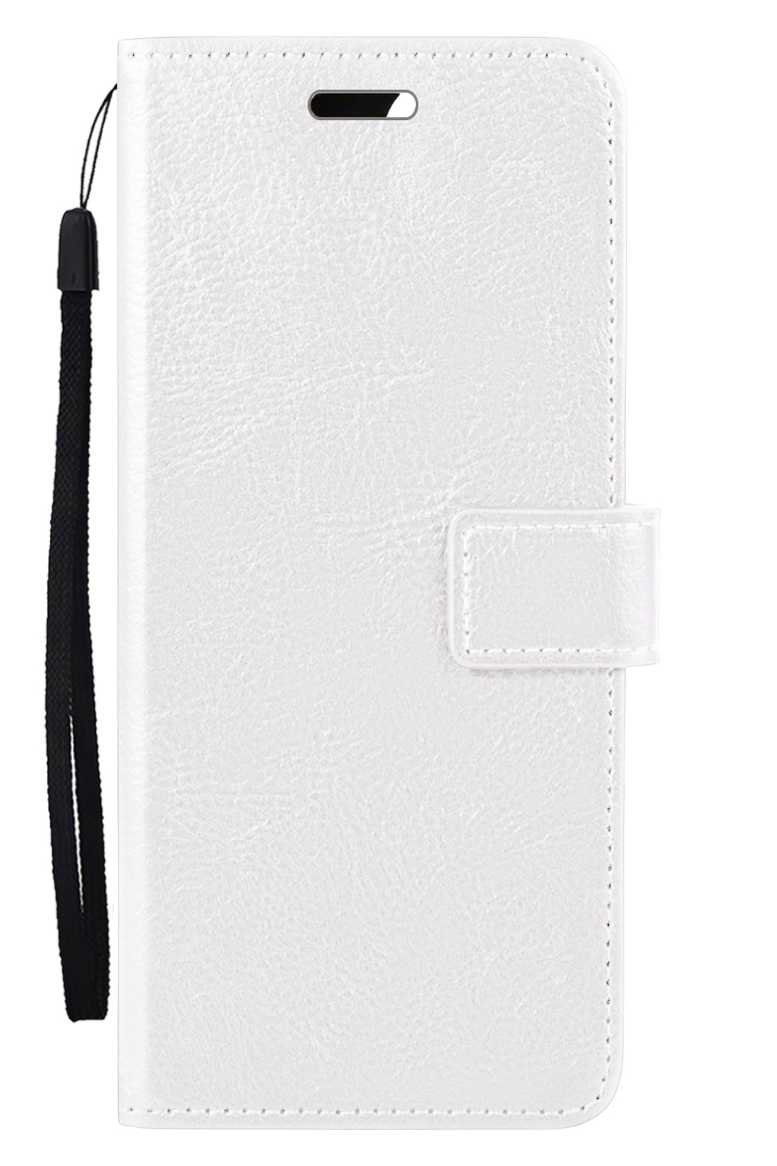 Nomfy Hoesje Geschikt voor iPhone SE 2022 Hoes Bookcase Flipcase Book Cover Met 2x Screenprotector - Hoes Geschikt voor iPhone SE (2022) Hoesje Book Case - Wit