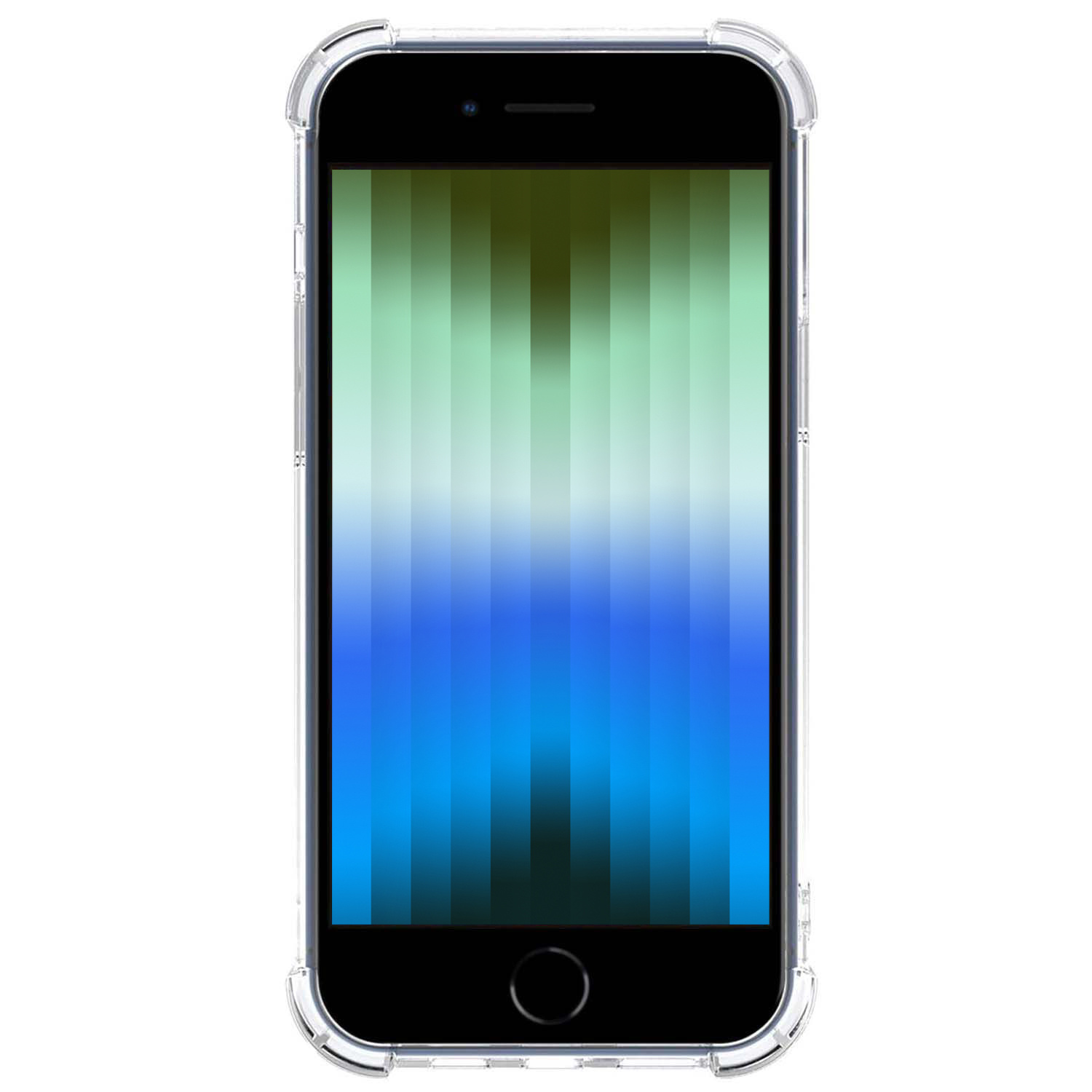 BASEY. Hoes Geschikt voor iPhone SE 2022 Hoesje Shock Proof Case Hoes - Hoesje Geschikt voor iPhone SE (2022) Hoes Cover Shockproof - Transparant