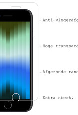 BASEY. Hoes Geschikt voor iPhone SE 2022 Hoesje Shock Proof Case Hoes Met Screenprotector - Hoesje Geschikt voor iPhone SE (2022) Hoes Cover Shockproof - Transparant