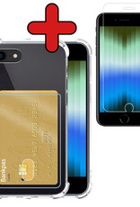 BASEY. Hoes Geschikt voor iPhone SE 2022 Hoesje Shock Proof Case Hoes Met Screenprotector - Hoesje Geschikt voor iPhone SE (2022) Hoes Cover Shockproof - Transparant