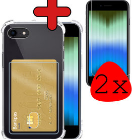 BASEY. BASEY. iPhone SE 2022 Hoesje Pashouder Met 2x Screenprotector