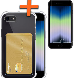 Nomfy Nomfy iPhone SE 2022 Hoesje Pashouder Met Screenprotector