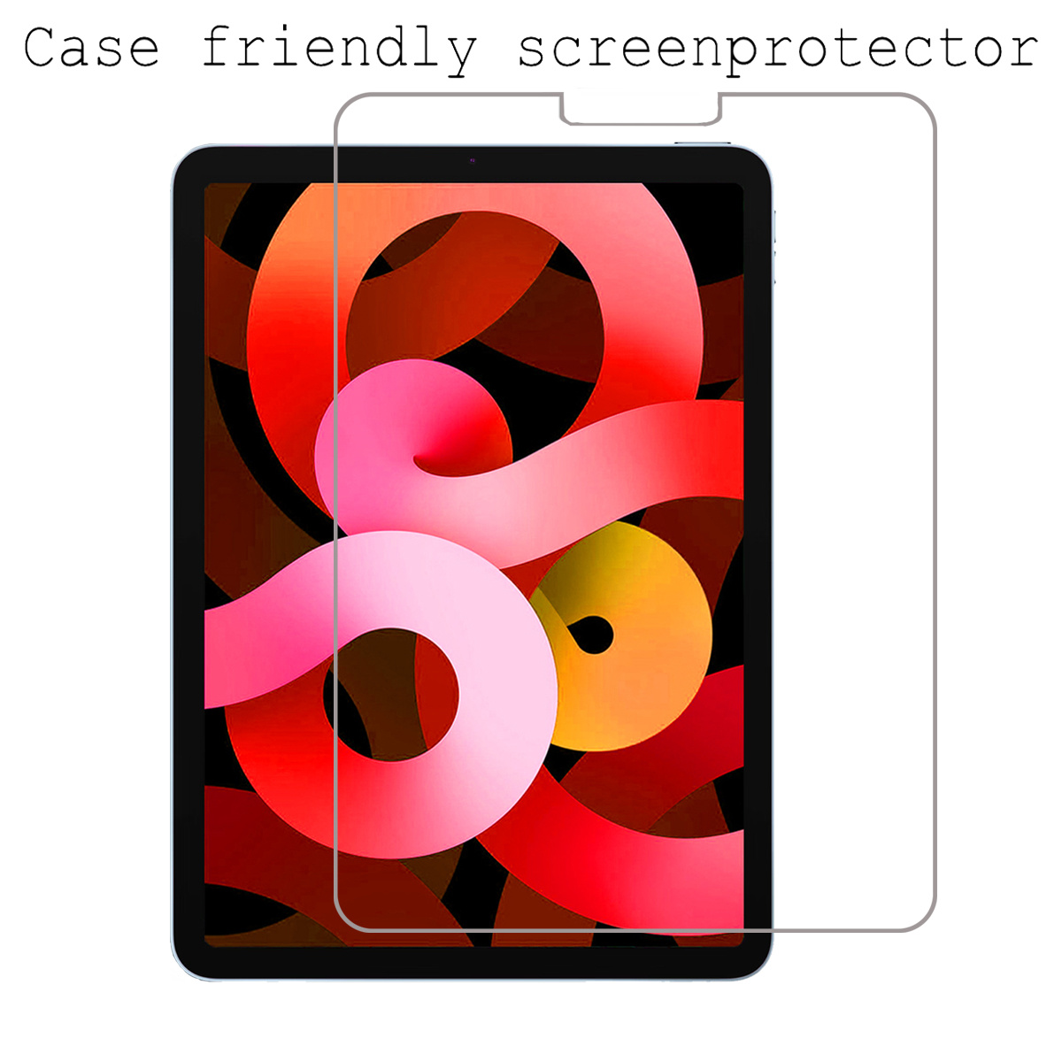 BASEY. Screenprotector Geschikt voor iPad Air 2022 Screenprotector Tempered Glass - Screenprotector Geschikt voor iPad Air 5 2022 Screen Protector Beschermglas - 2 Stuks