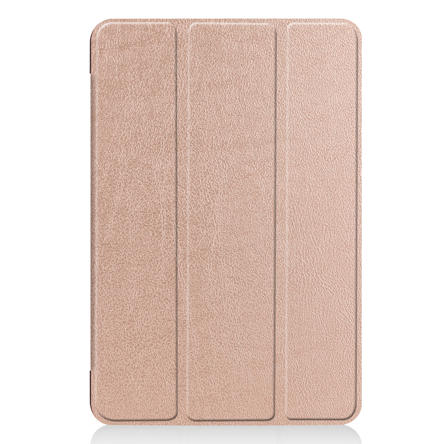 BASEY. Hoesje Geschikt voor iPad Air 2022 Hoes Case Tablet Hoesje Tri-fold - Hoes Geschikt voor iPad Air 5 2022 Hoesje Hard Cover Bookcase Hoes - Rosé goud