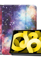 NoXx Hoesje Geschikt voor iPad Air 2022 Hoesje Case Hard Cover Hoes Book Case - Galaxy