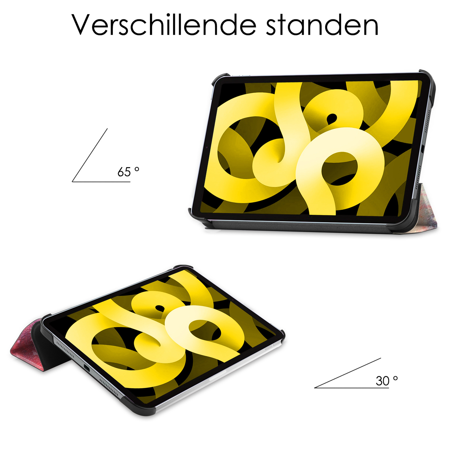 NoXx Hoesje Geschikt voor iPad Air 2022 Hoesje Case Hard Cover Hoes Book Case - Galaxy