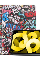 NoXx Hoesje Geschikt voor iPad Air 2022 Hoesje Case Hard Cover Hoes Book Case - Graffity