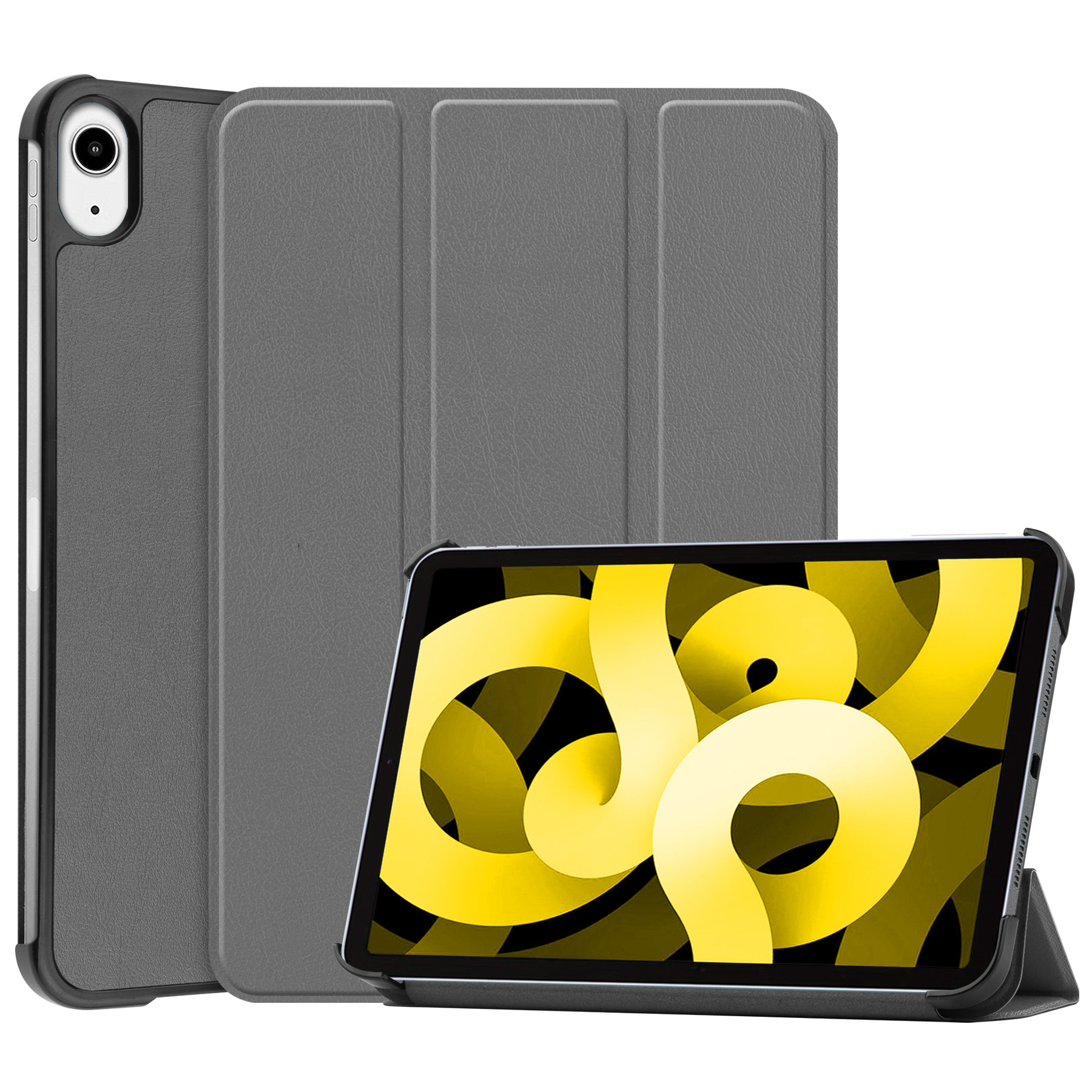 NoXx Hoesje Geschikt voor iPad Air 2022 Hoesje Case Hard Cover Hoes Book Case - Grijs