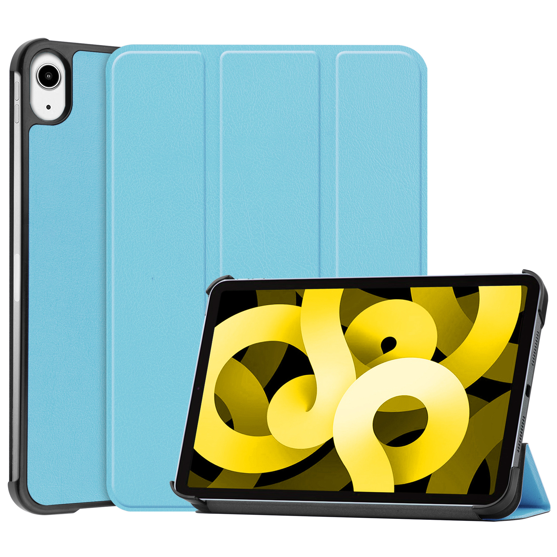 NoXx Hoesje Geschikt voor iPad Air 2022 Hoesje Case Hard Cover Hoes Book Case - Lichtblauw