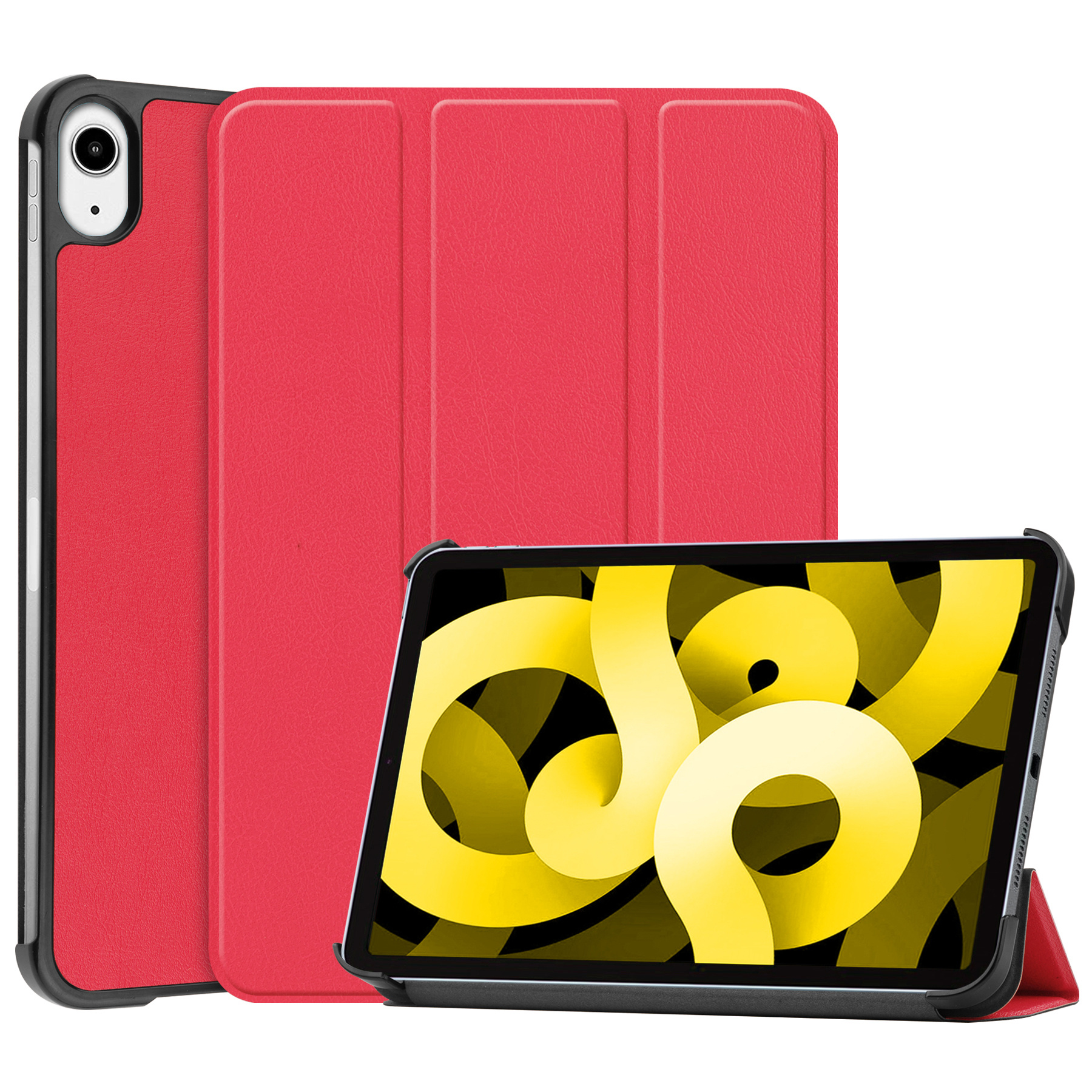 NoXx Hoesje Geschikt voor iPad Air 2022 Hoesje Case Hard Cover Hoes Book Case - Rood