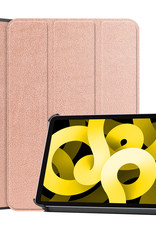 NoXx Hoesje Geschikt voor iPad Air 2022 Hoesje Case Hard Cover Hoes Book Case - Rosé goud