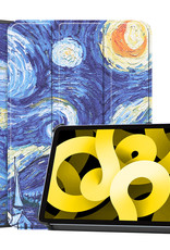 NoXx Hoesje Geschikt voor iPad Air 2022 Hoesje Case Hard Cover Hoes Book Case - Sterrenhemel