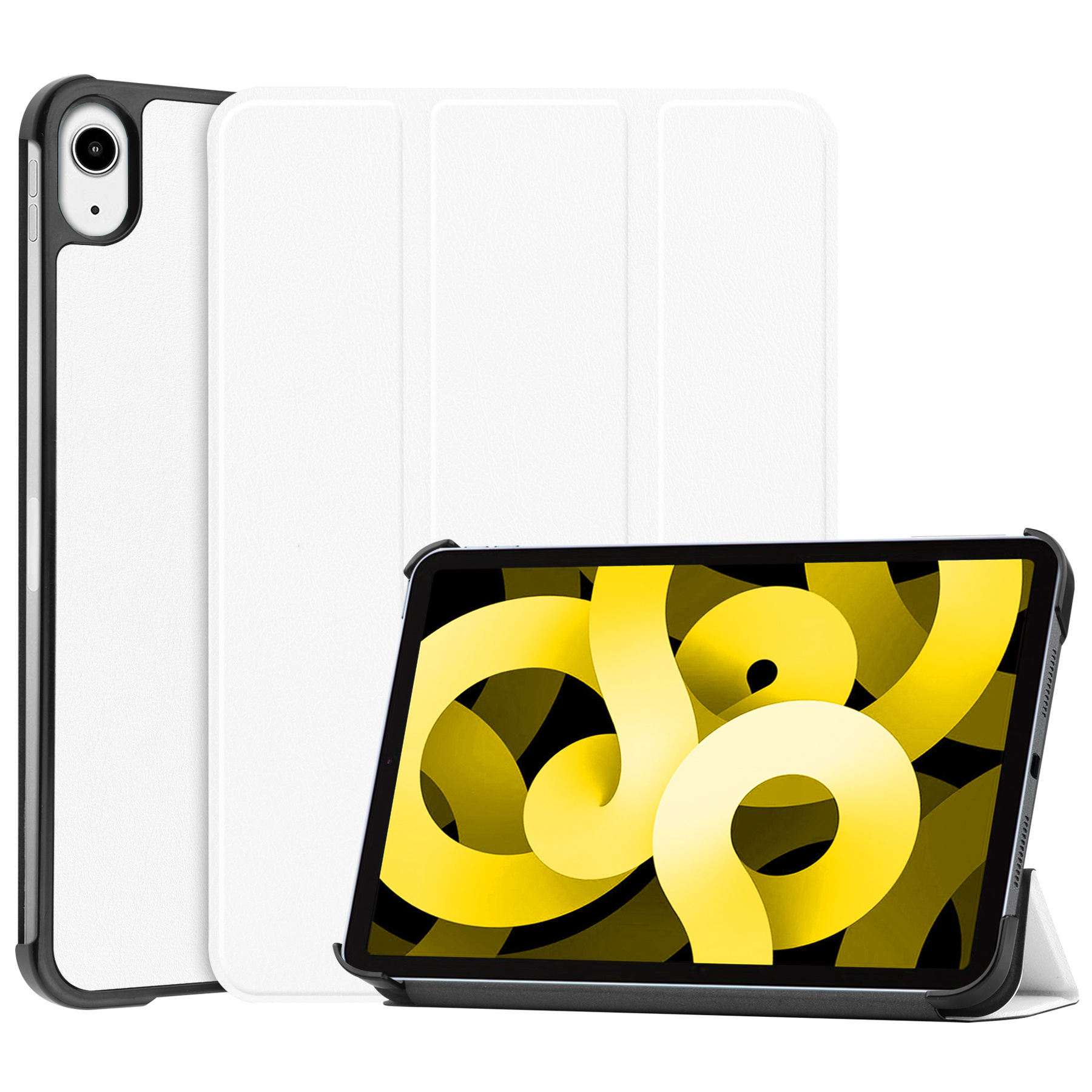 NoXx Hoesje Geschikt voor iPad Air 2022 Hoesje Case Hard Cover Hoes Book Case - Wit