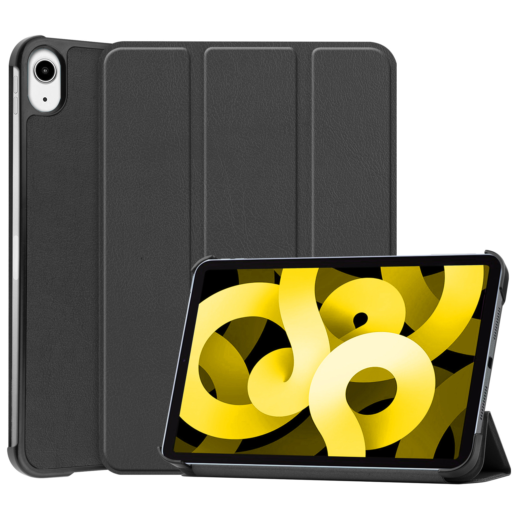 NoXx Hoesje Geschikt voor iPad Air 2022 Hoesje Case Hard Cover Hoes Book Case - Zwart