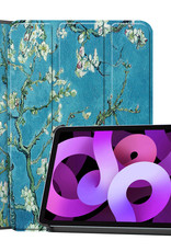 Nomfy Hoes Geschikt voor iPad Air 2022 Hoes Tri-fold Tablet Hoesje Case - Hoesje Geschikt voor iPad Air 5 2022 Hoesje Hardcover Bookcase - Blokken