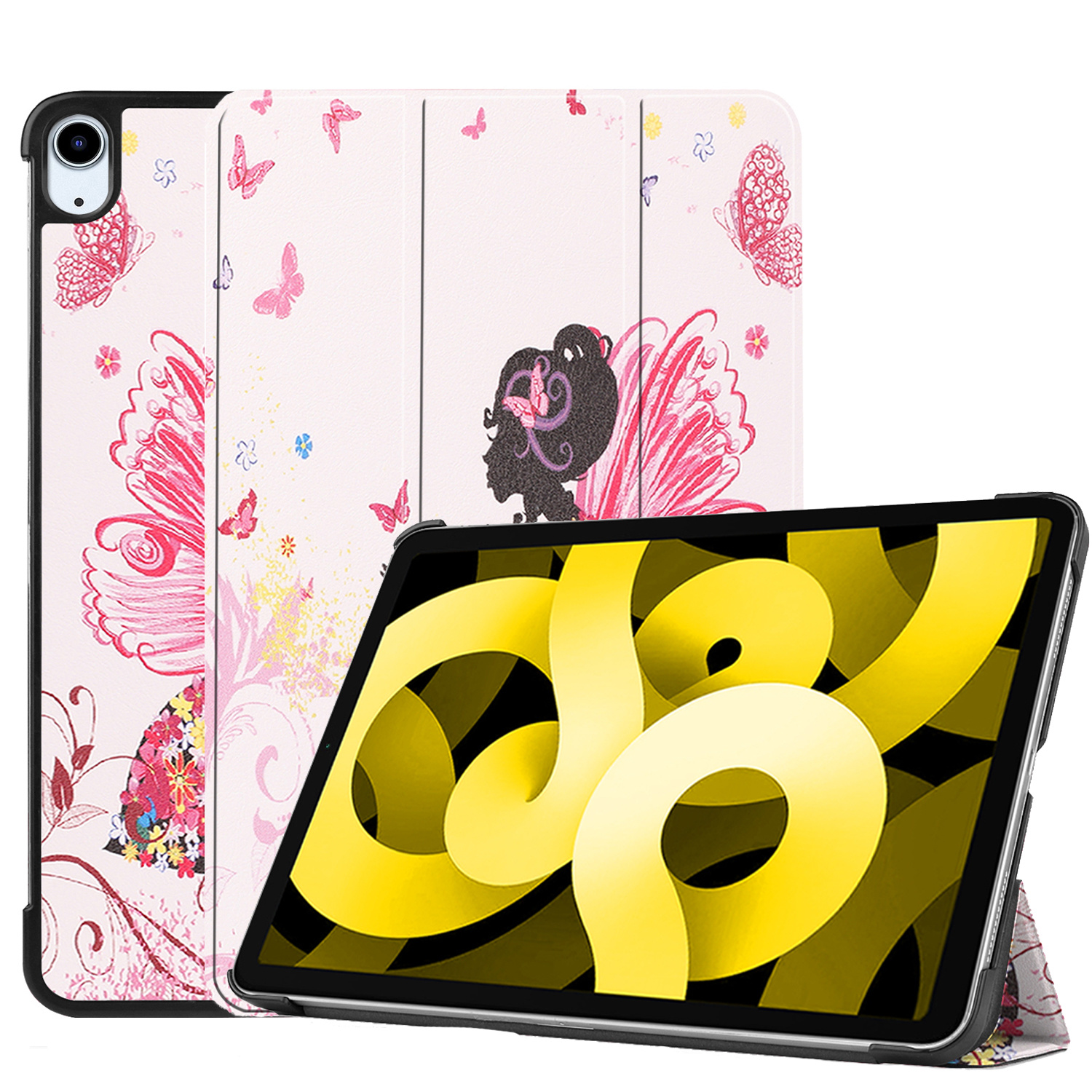 NoXx Hoesje Geschikt voor iPad Air 2022 Hoesje Case Hard Cover Hoes Book Case - Elfje