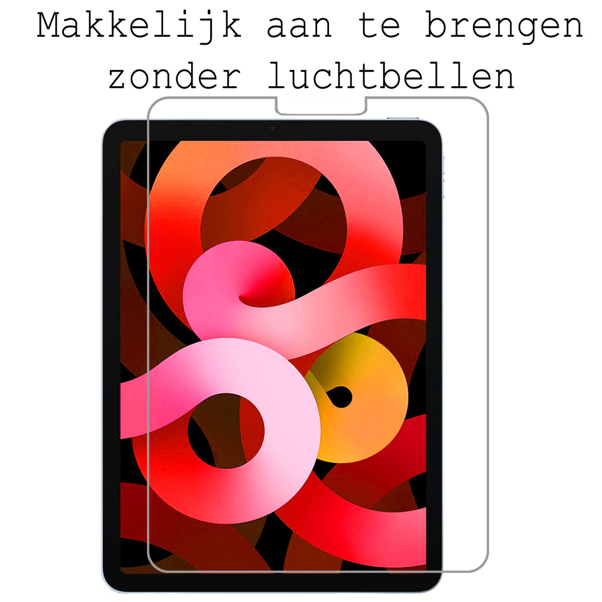 BASEY. Hoesje Geschikt voor iPad Air 2022 Hoes Case Tablet Hoesje Tri-fold Met Screenprotector - Hoes Geschikt voor iPad Air 5 2022 Hoesje Hard Cover Bookcase Hoes - Galaxy