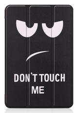 BASEY. Hoesje Geschikt voor iPad Air 2022 Hoes Case Tablet Hoesje Tri-fold Met Screenprotector - Hoes Geschikt voor iPad Air 5 2022 Hoesje Hard Cover Bookcase Hoes - Don't Touch Me