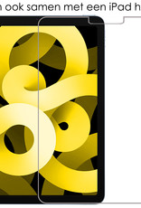 NoXx Hoesje Geschikt voor iPad Air 2022 Hoesje Case Hard Cover Hoes Book Case Met Screenprotector - Goud