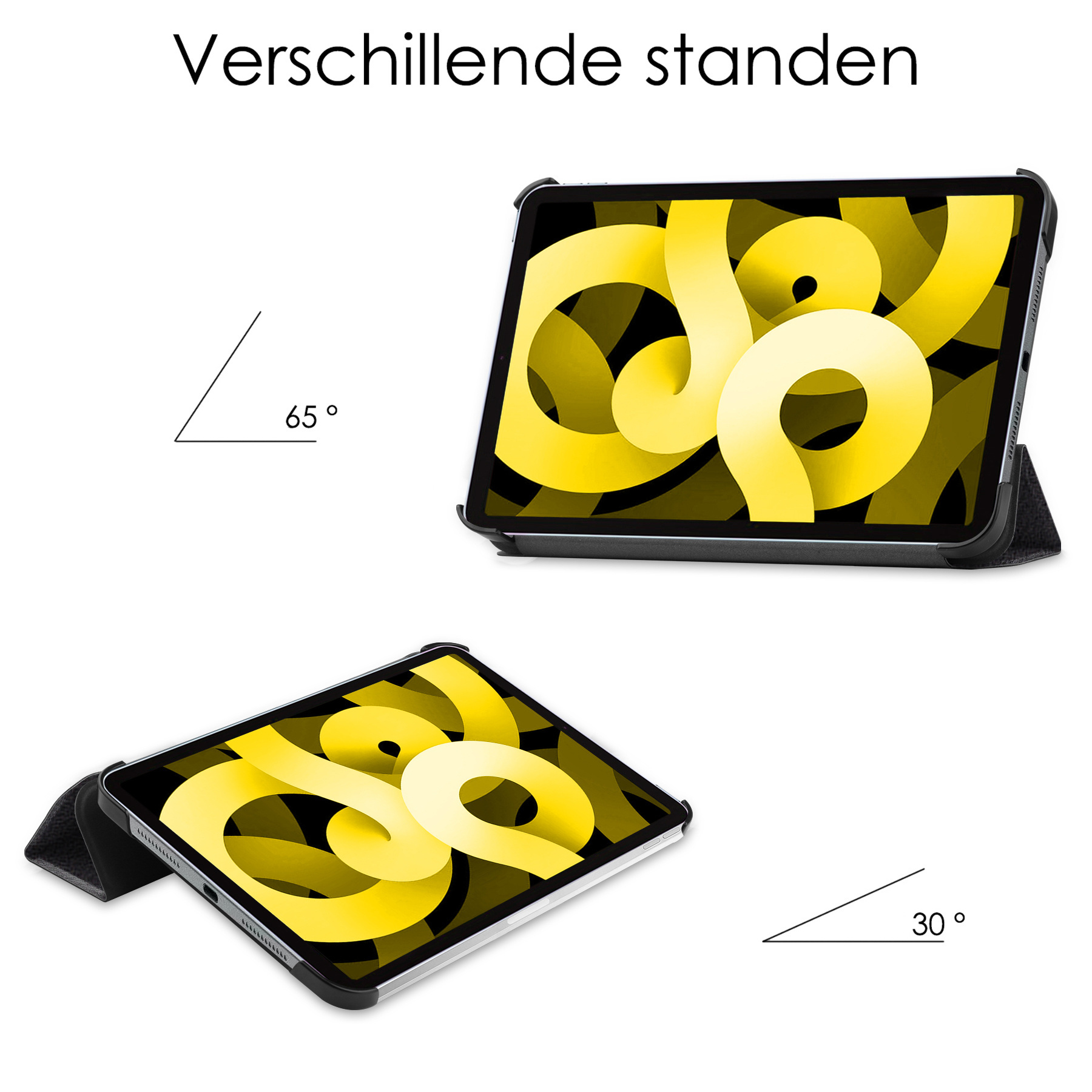 NoXx Hoesje Geschikt voor iPad Air 2022 Hoesje Case Hard Cover Hoes Book Case Met Screenprotector - Don't Touch Me